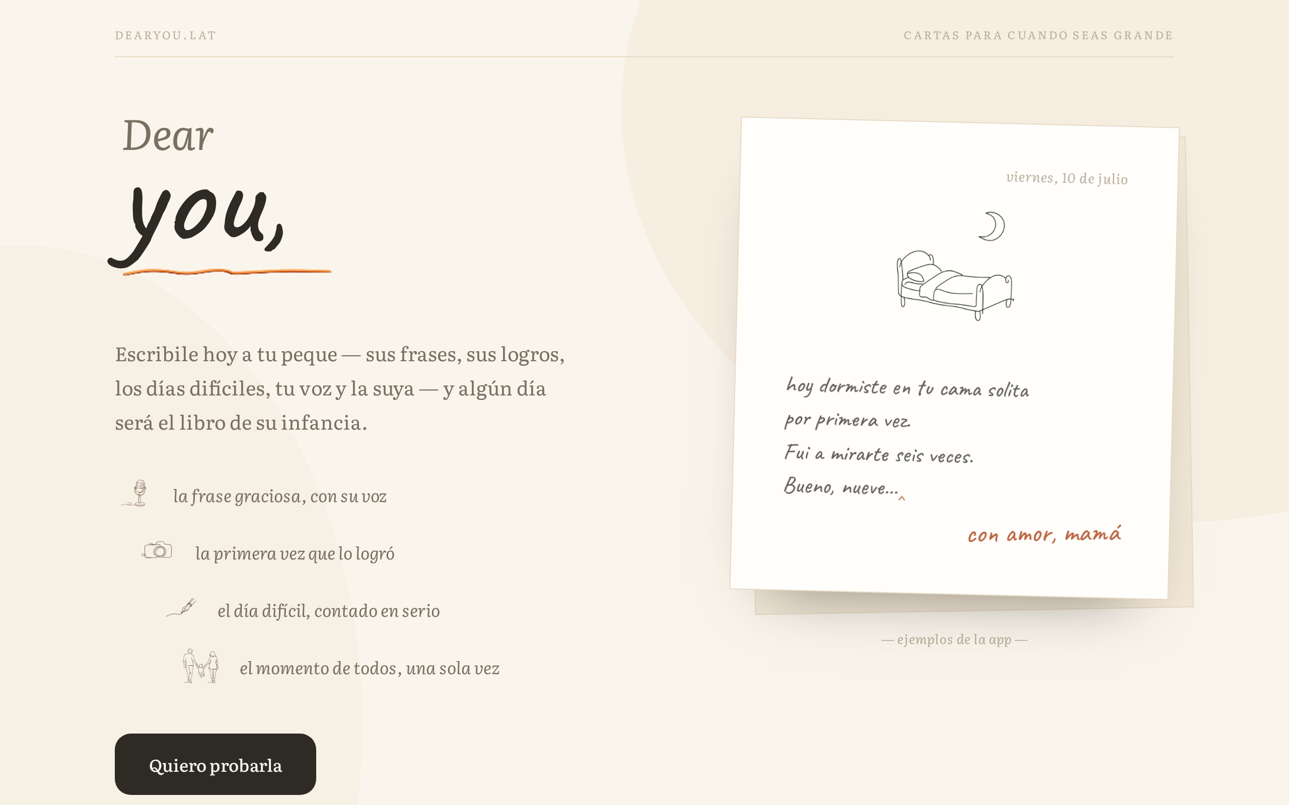 Dear You — screenshot